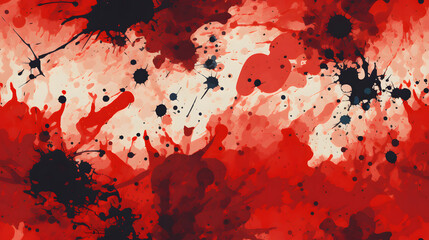 Seamless abstract blood splatter texture with dynamic splash effect - obrazy, fototapety, plakaty