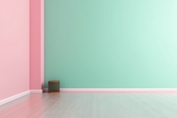 Classic colored wall with interior details background with copy space, mock up room