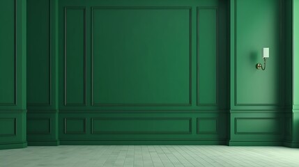 Classic colored wall with interior details background with copy space, mock up room