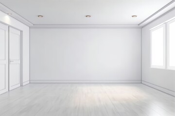 Classic colored wall with interior details background with copy space, mock up room