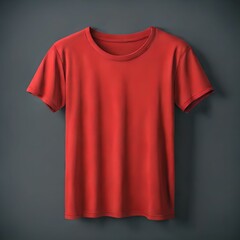 A red t-shirt with a blank background