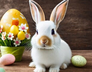Cute Easter bunny - 685360615