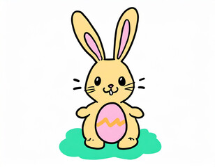 Cute Easter bunny - 685360632