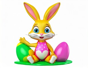 Cute Easter bunny - 685360643