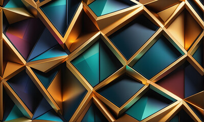 Geometric and abstract background illustration. Generative AI