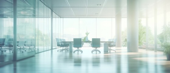 Beautiful blurred background of a light modern office interior