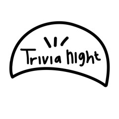 hand drawn trivia night icon