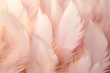 Beautiful Pink Pattern Feathers Close-up