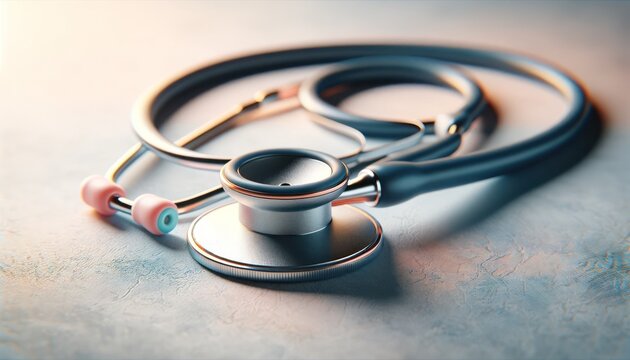 Stethoscope on a textured surface