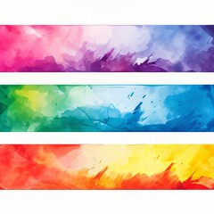 Stylized watercolor banner celebrating LGBTQ themes.