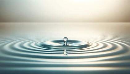 Fototapeta na wymiar Captivating Water Droplet Ripple Effect 