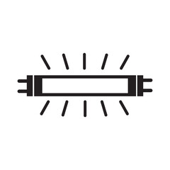 fluorescent bulbs icon logo vector design template