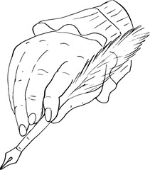 Hand gestures vintage Feather 