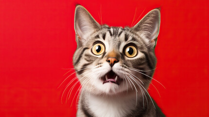 Shocked, surprised Cat reaction