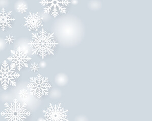 Winter Banner With Snowflake Border