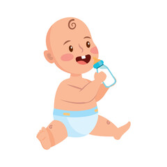 baby with bottle cute