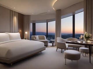 Modern Marvel: Step Inside the Chic Sanctuary of a Luxurious Hotel Room!