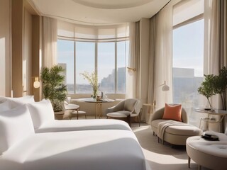 Modern Luxury Unveiled: Step Inside the Ultimate Tranquil Retreat of a Sleek Hotel Room!