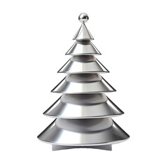 Retro Aluminum Christmas Tree. A Retro Aluminum Christmas Tree Isolated to Reflect the Mid. Century Modern Holiday Style and Nostalgia.. Cutout PNG.