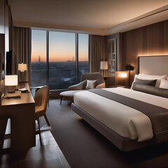 Modern Luxury Unveiled: Step Inside the Ultimate Tranquil Retreat of a Sleek Hotel Room!