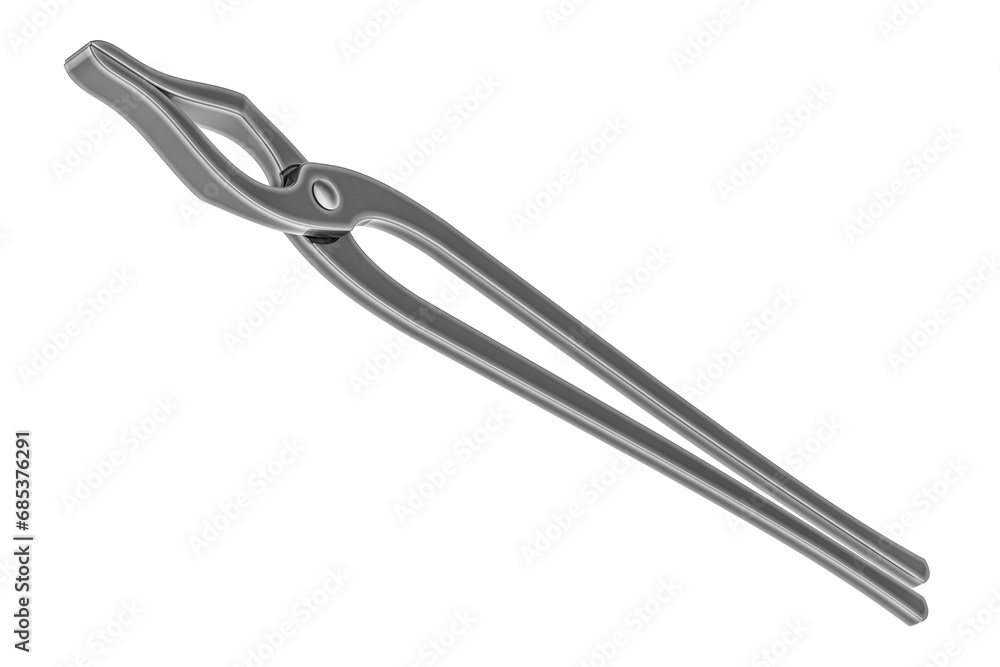 Poster blacksmith tongs, 3d rendering isolated on transparent background