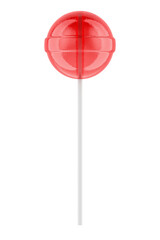 Red Lollipop, 3D rendering isolated on transparent background