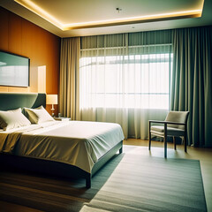 Modern Marvel: Experience the Luxurious Comfort of this Sleek Hotel Sanctuary!