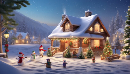 Winter Joy: A Festive Christmas Village