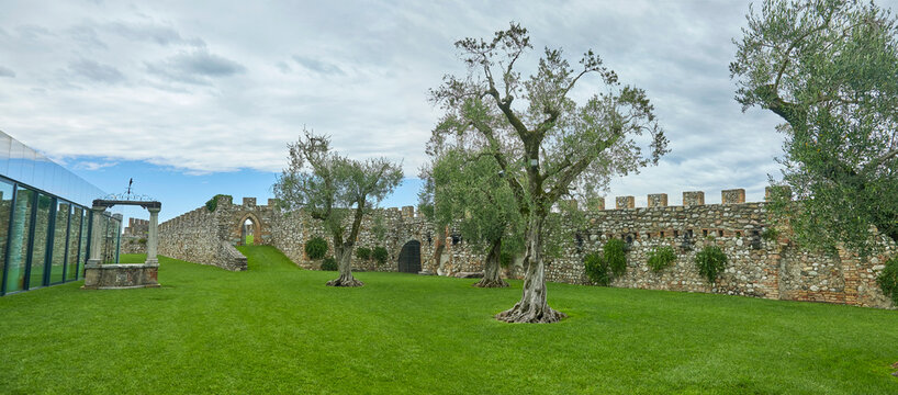 View of the castle of Lonato del Garda, Italy. (Rocca di Lonato).