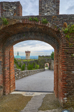 View of the castle of Lonato del Garda, Italy. (Rocca di Lonato).