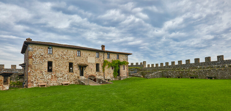 View of the castle of Lonato del Garda, Italy. (Rocca di Lonato).