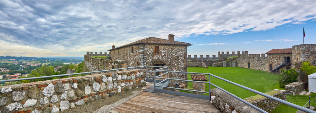 View of the castle of Lonato del Garda, Italy. (Rocca di Lonato).