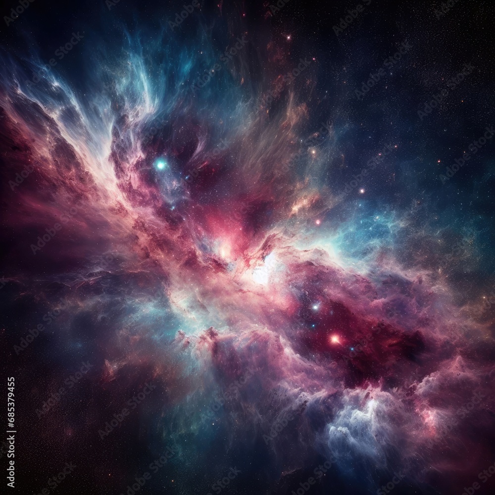 Canvas Prints deep space and stars with gas cloud nebula