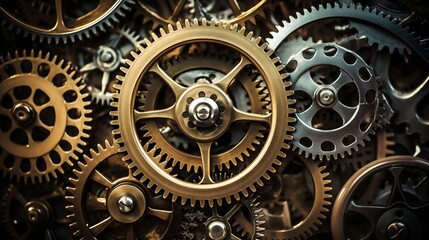 Complex Cogwheels Mechanism in Detail. Generative ai