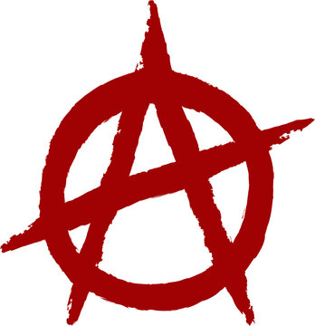 Anarchy grungy sign. Vector image