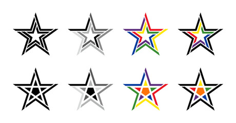 Obraz premium Set of vector stars