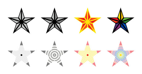 Obraz premium Set of vector stars