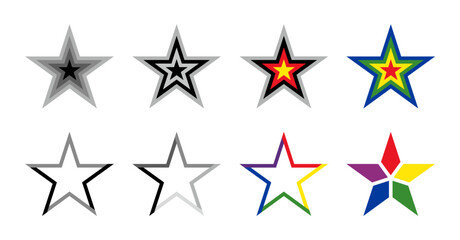 Fototapeta premium Set of vector stars