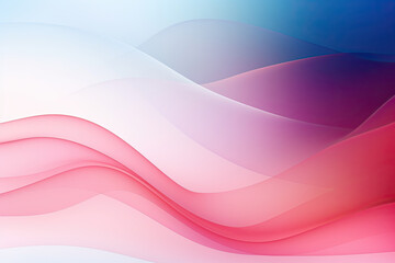 Sleek and modern abstract background design featuring a smooth wave pattern in a gradient of pink  and blue with copy space for text.For greeting card, web design elements