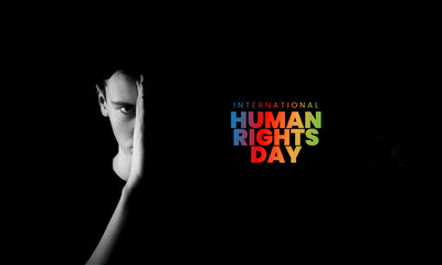 Fototapeta na wymiar Human Rights Day. Human Rights social media poster. Human Rights creative post design. Africa Human Rights day.