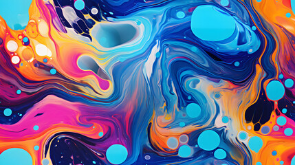 Seamless artistic representation of oil spill on water with glossy patterns
