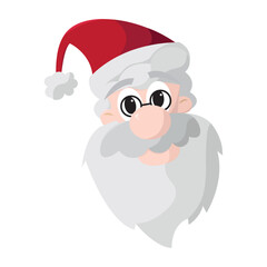 Isolated cute christmas santa claus avatar Vector