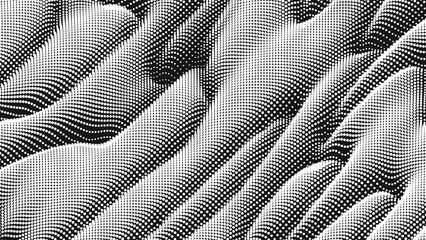 Naklejka premium Point wave noise texture. Abstract dot background. Technological cyberspace background.