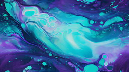 Fototapeta na wymiar Seamless shimmering oil slick texture on water with blues, greens, and purples