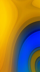 Abstract colorful background with smooth lines and rounded shapes in yellow and blue