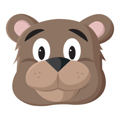 Isolated cute bear character avatar Vector