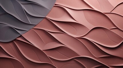 Subdued tones of dusty rose and taupe forming a calming pattern on a textured 3D surface.