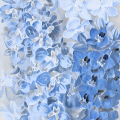Blue-toned floral design