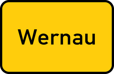 City sign of Wernau - Ortsschild von Wernau