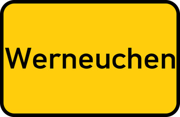 City sign of Werneuchen - Ortsschild von Werneuchen